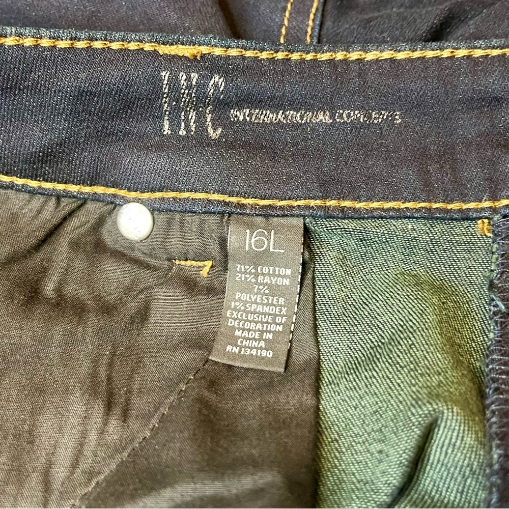 NWT INC International Concepts Women's Size 16L Curvy Fit Skinny Leg Jeans - Picture 9 of 13